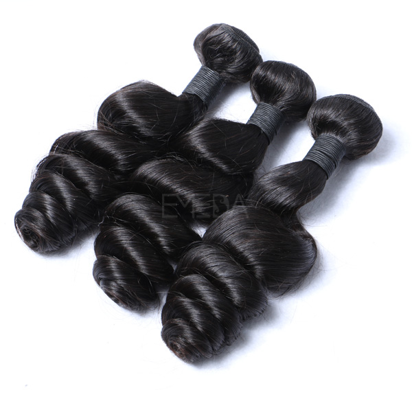 Peruvian loose wave machine made human hair weft CX100